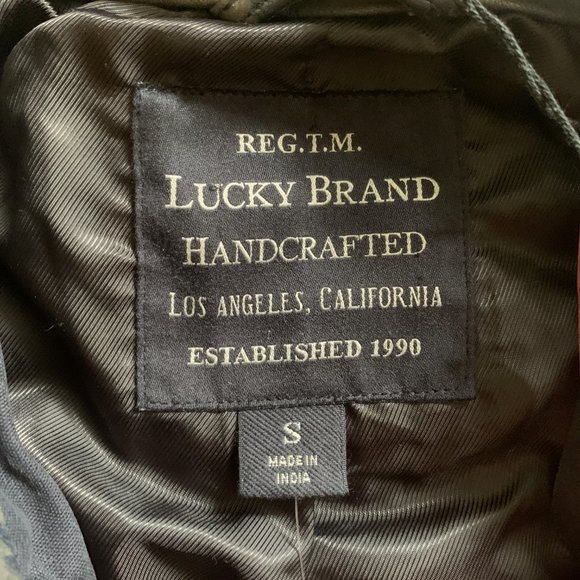 Lucky Brand Clean Leather Bonneville Jacket Small - Picture 4 of 5